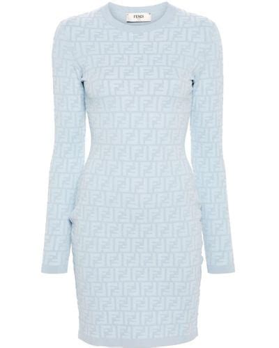 fendi mini dress blue|FENDI FF.